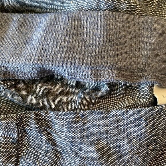 J Jill Love Linen Pull On Linen Pant Size LT Blue Straight Leg Coastal - Picture 10 of 10